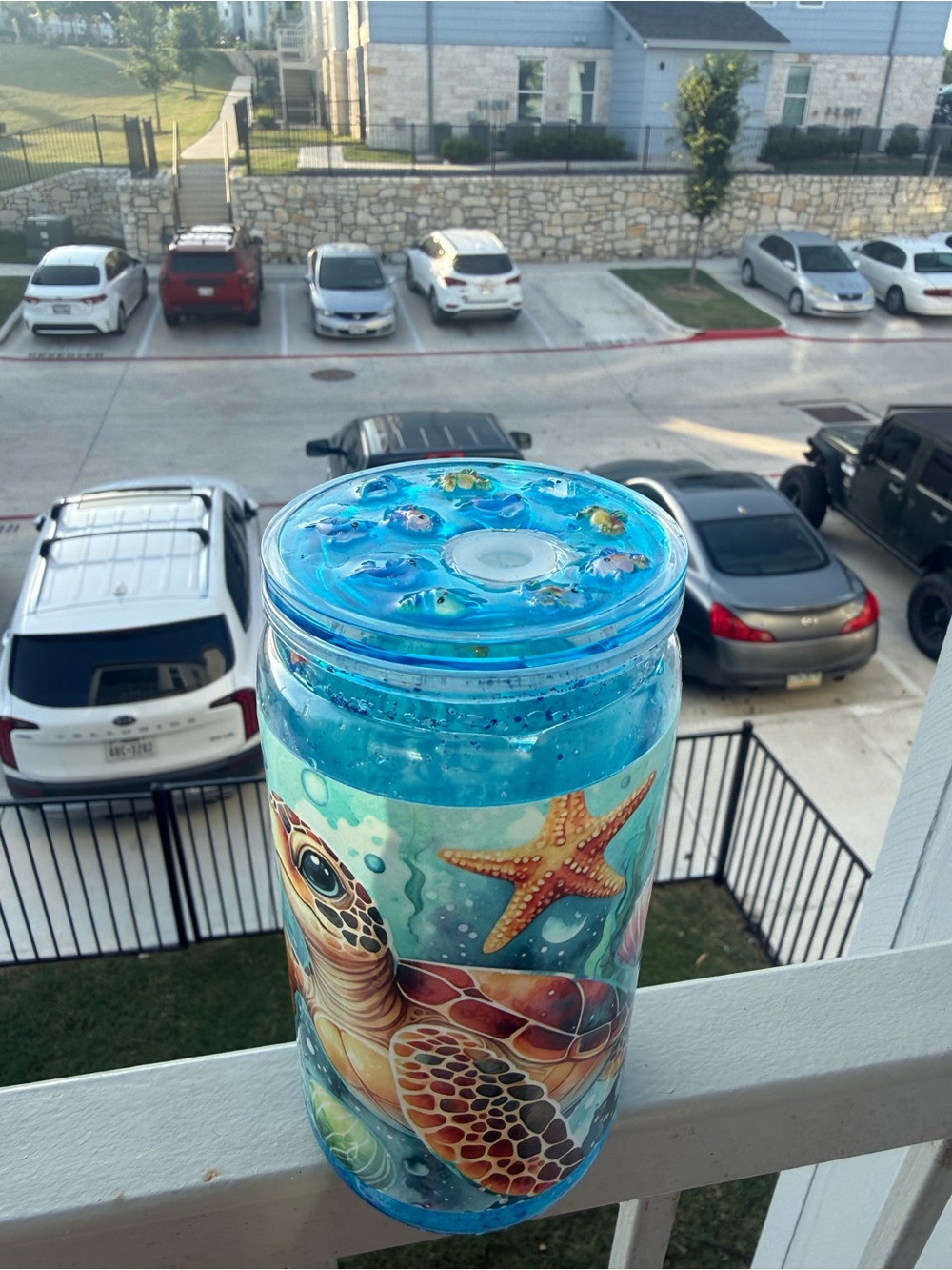 Sea Turtle Decorative Jar Candle - Blue